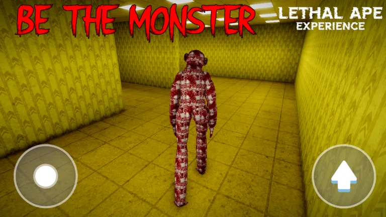 Monster roaming a red-lit laboratory storage room